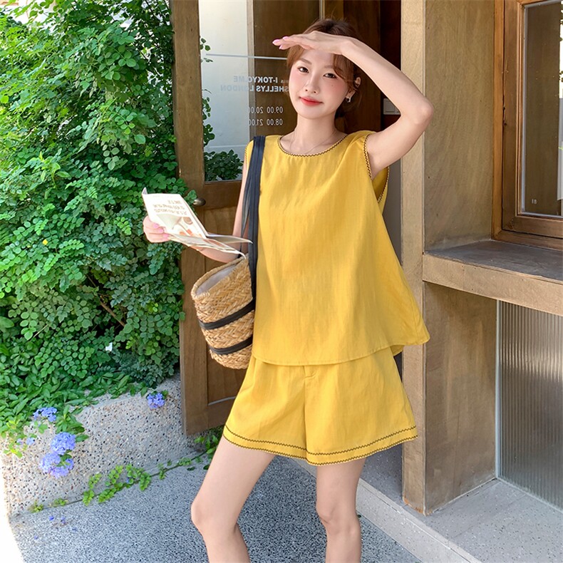 新款中式棉麻套装2C277-929-P140-K208,女装套装/套裙,2C277
