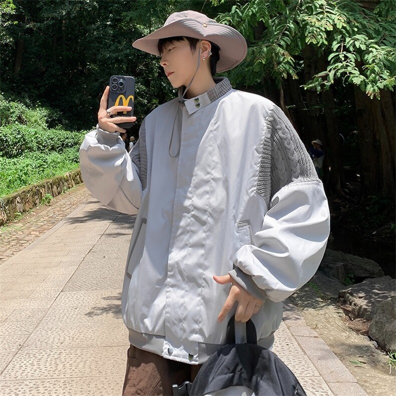 2025春新款双层拼色夹克JK901P70,男装夹克,星座1108