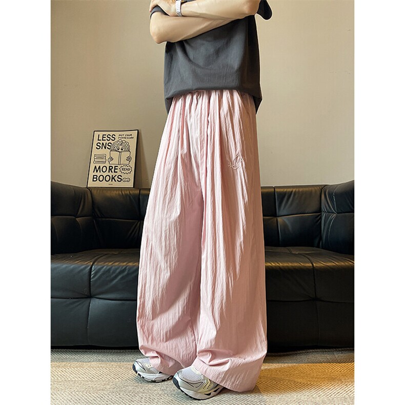 D206-18XL-M夏季美式薄款刺绣防晒山本裤男冰丝垂感阔腿裤PK9149，男装防晒衣，电商D206-1