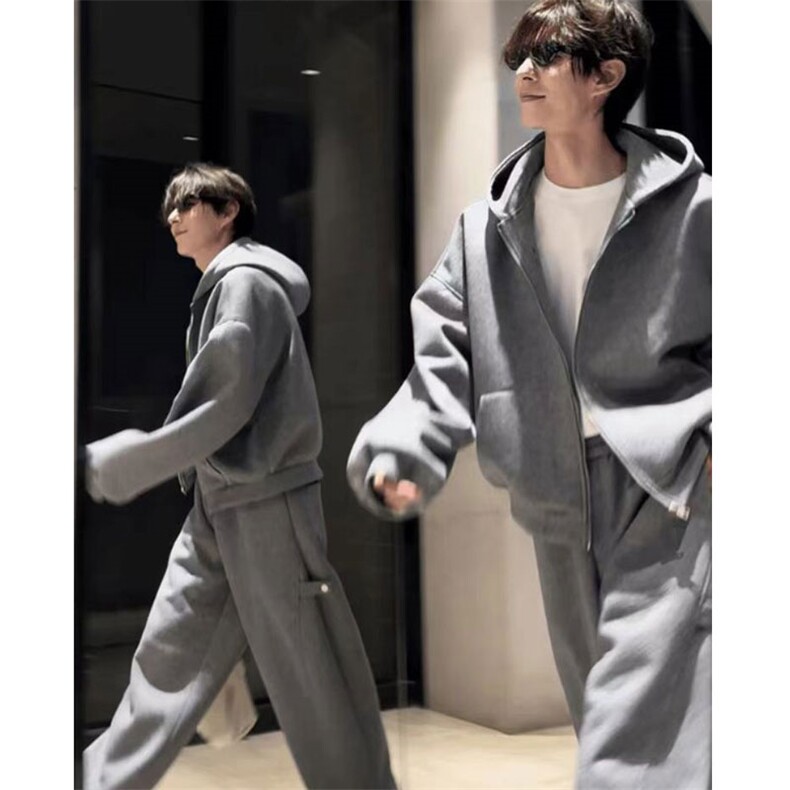 网图卫衣套装春秋穿搭整套高级感休闲运动外套YY6889-P125,男装休闲套装,电商C216