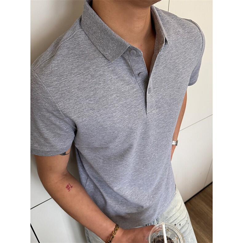 7A抑菌220克丝光珠地高品质常年主推短袖T恤翻领Polo衫T0257,男装T恤,电商D342