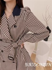 现货撞色拼接千鸟格西装裙，女装西装，东町