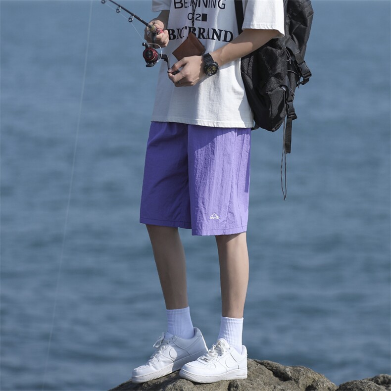 夏季宽松篮球运动裤日系薄款速干短裤男休闲五分裤DK310-特批-15,男装牛仔裤,星座718-1