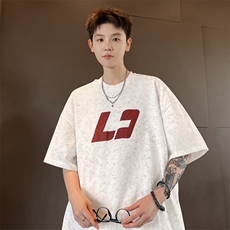 ！2026夏季新款男士发泡立体印花潮牌碎花短袖T2530特P28，男装T恤，电商B220