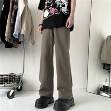 美式复古棕色牛仔裤男女宽松潮牌直筒长裤XZ205-1-YK03-P50，男装牛仔裤，星座610A-1
