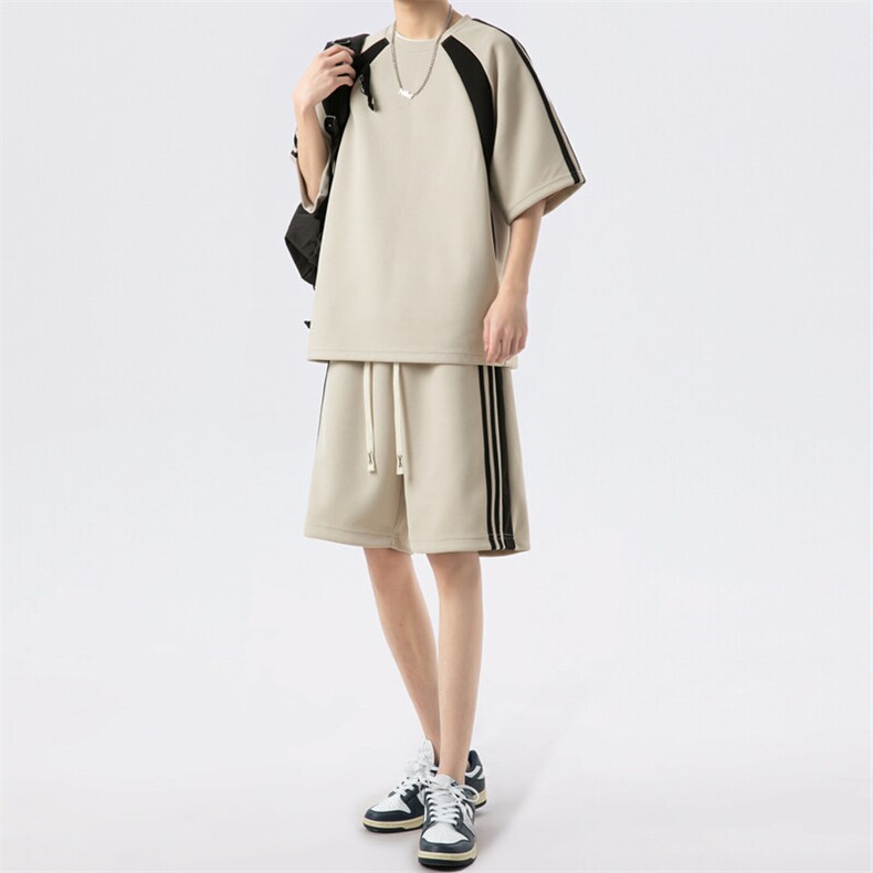新款休闲夏季短袖套装,男装休闲套装,星座1106-2（原1111B）