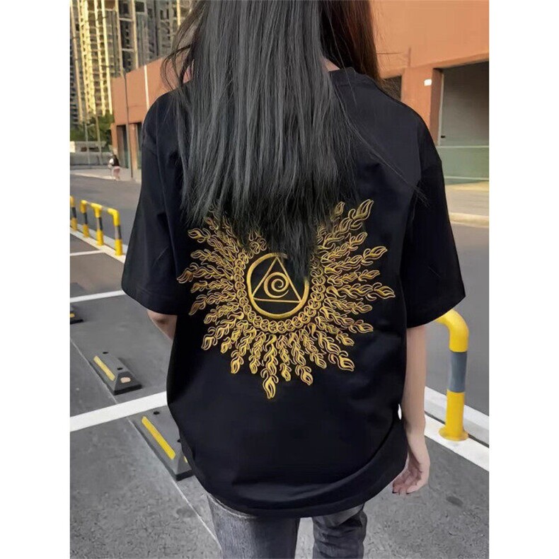 光明之眼刺绣短袖ZX0238-P45,男装T恤,星座313A(原308A-2)