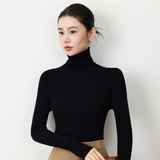 2025年秋季新款十八针一线堆堆领羊毛衫时尚休闲通勤百搭，女装羊毛衫，戎洋