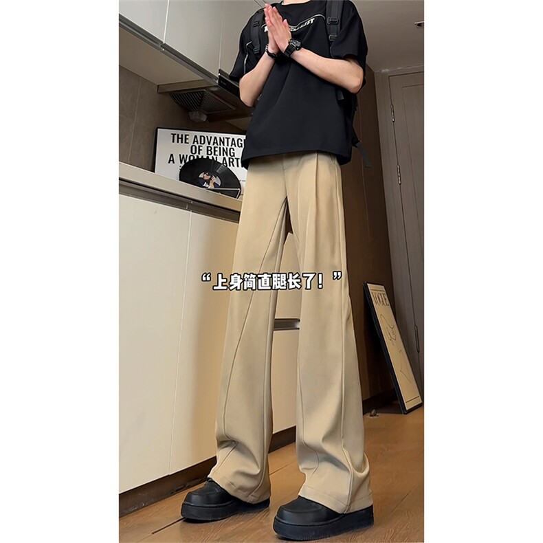 2026春季微喇西裤男女可穿显腿长垂感休闲长裤C7087-TP4068,男装西裤,电商A102