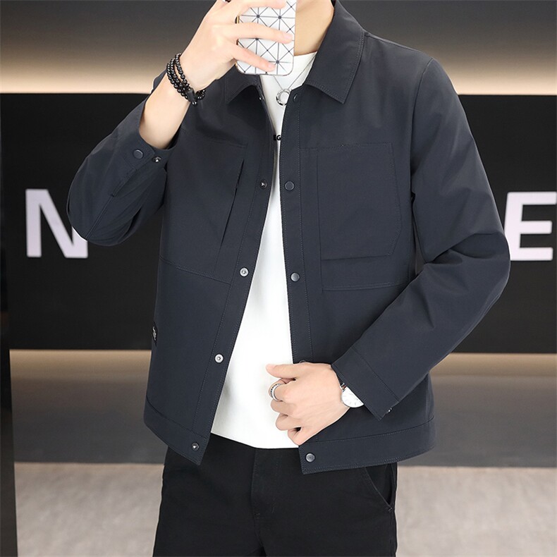 秋季夹克男高品质翻领外套型男商务休闲百搭青年外套男N9817-P120,男装夹克,星座310B-3