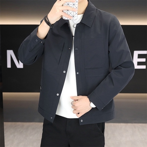 秋季夹克男高品质翻领外套型男商务休闲百搭青年外套男N9817-P120图片
