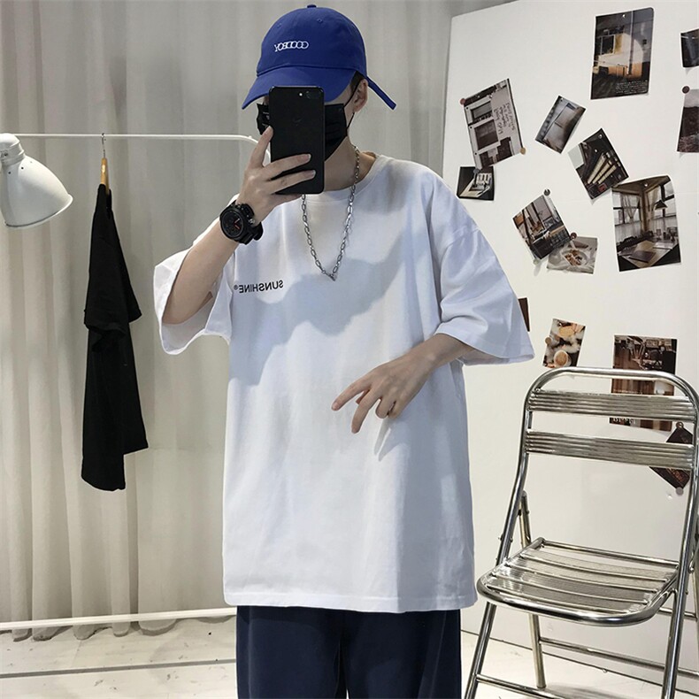 XZ115A-T06 200克纯棉男女字母印花大码S-5XL 10色T恤衫圆领半袖图片