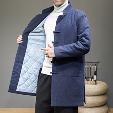 20258^冬季唐装棉衣男士复古佛系盘扣棉服潮风棉袄青年外套，男装棉衣，钱塘777(原3023)