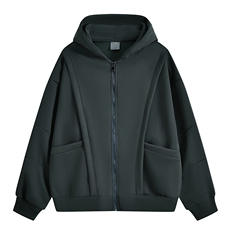 重磅500克工装口袋卫衣加绒奥粒绒连帽开衫外套RH5330JR-P75，男装工装外套，星座610B-1