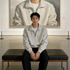 网图美式复古半拉链立领卫衣重磅宽松情侣上衣外套男H1127特P45，女装短外套，电商A341