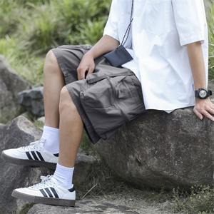 工装短裤男士韩版潮流高街口袋个性帅气2024夏季五分裤K5453-P48图片