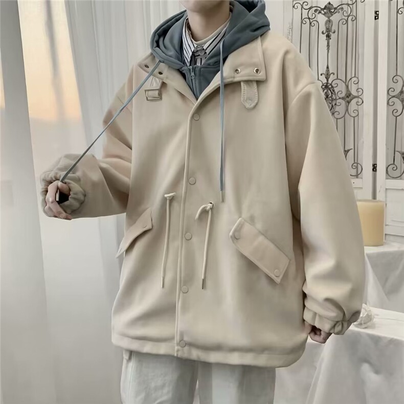 加绒加厚新款港风流行男毛呢大衣LX56P80,男装毛呢大衣,星座1116-2