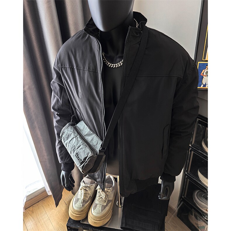 港风夹棉立领夹克保暖棉服XZ213-MF1234特批55,男装夹克,星座213