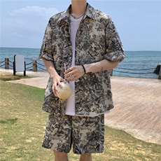 动物豹套装TZ77814特P45衬衫DCS77815特P27DK77816特P18套装控88，男装衬衫，星座227-7