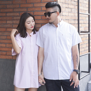 2XL-8XL男士短袖衬衣休闲宽松肥佬半袖衬衫上衣加肥大码2917图片