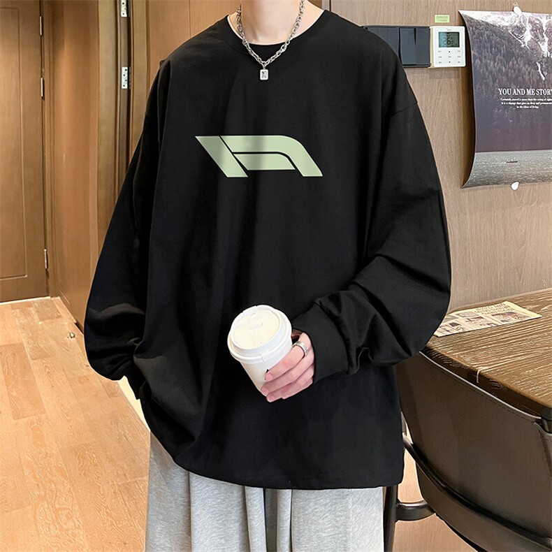 抖音得物供货量大从优可提供视频美式长袖T恤CT735特P25,男装T恤,电商A486-1