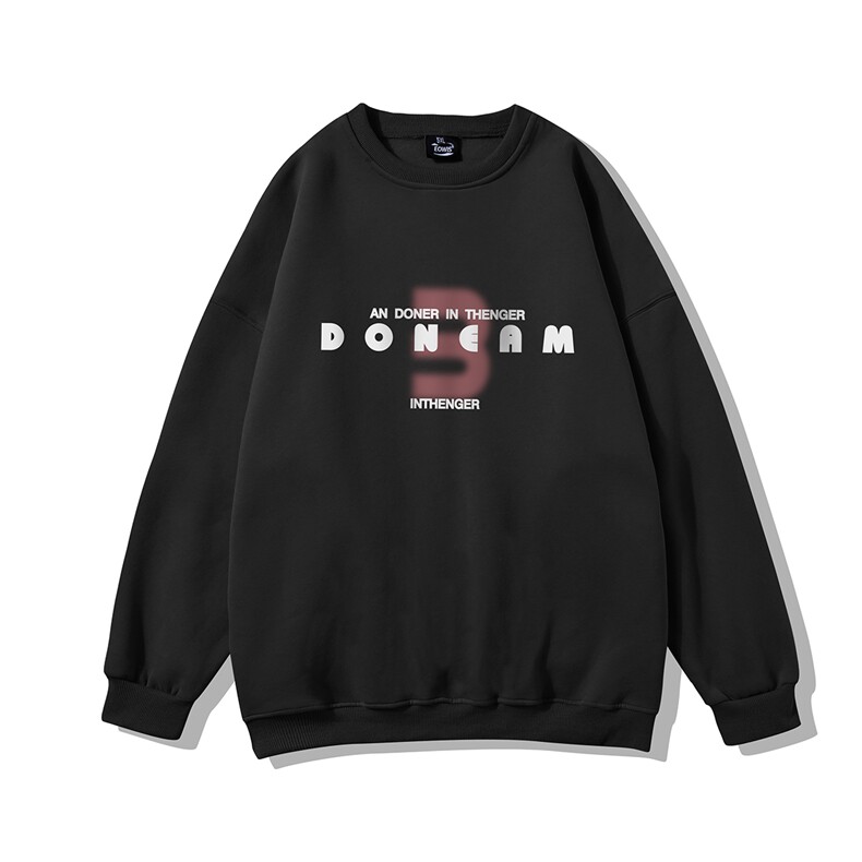 白底新款秋季时尚百搭宽松字母印花圆领卫衣W1037P30控48,男装卫衣,电商A247-1