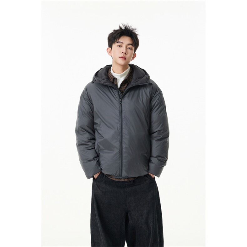 90%绒新标有报连帽韩版宽松羽绒服外套Y995/P350现货,男装羽绒服,星座202