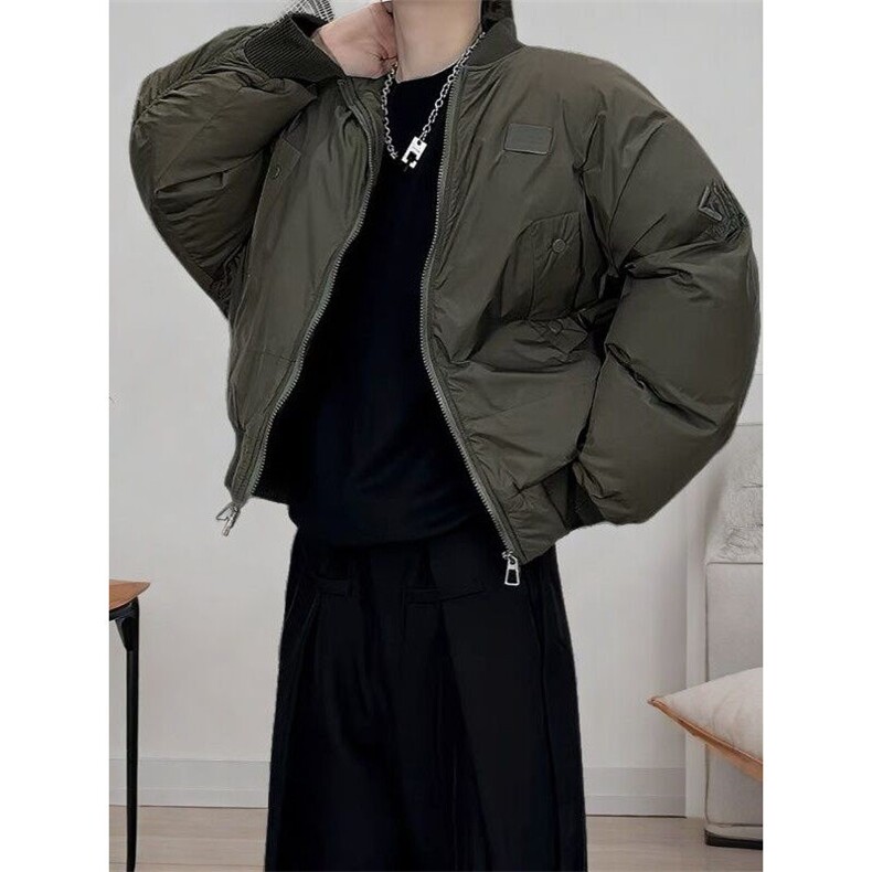 2024冬季重磅工装棒球服飞行夹克短款棉服男保暖棉衣外套潮情侣款图片