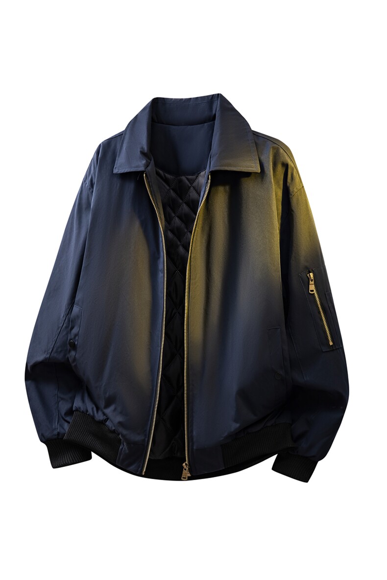 工装飞行员加厚保暖棉服男士秋冬复古翻领宽松外套MF6185-P55,男装棉衣,星座1403A