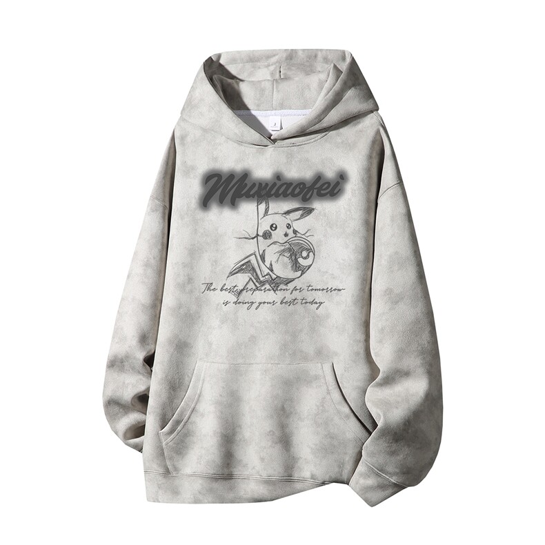 得物供货、重磅420克现货麂皮绒扎染卫衣HD019-1-WL25115ZR-P45,男装卫衣,电商019-1