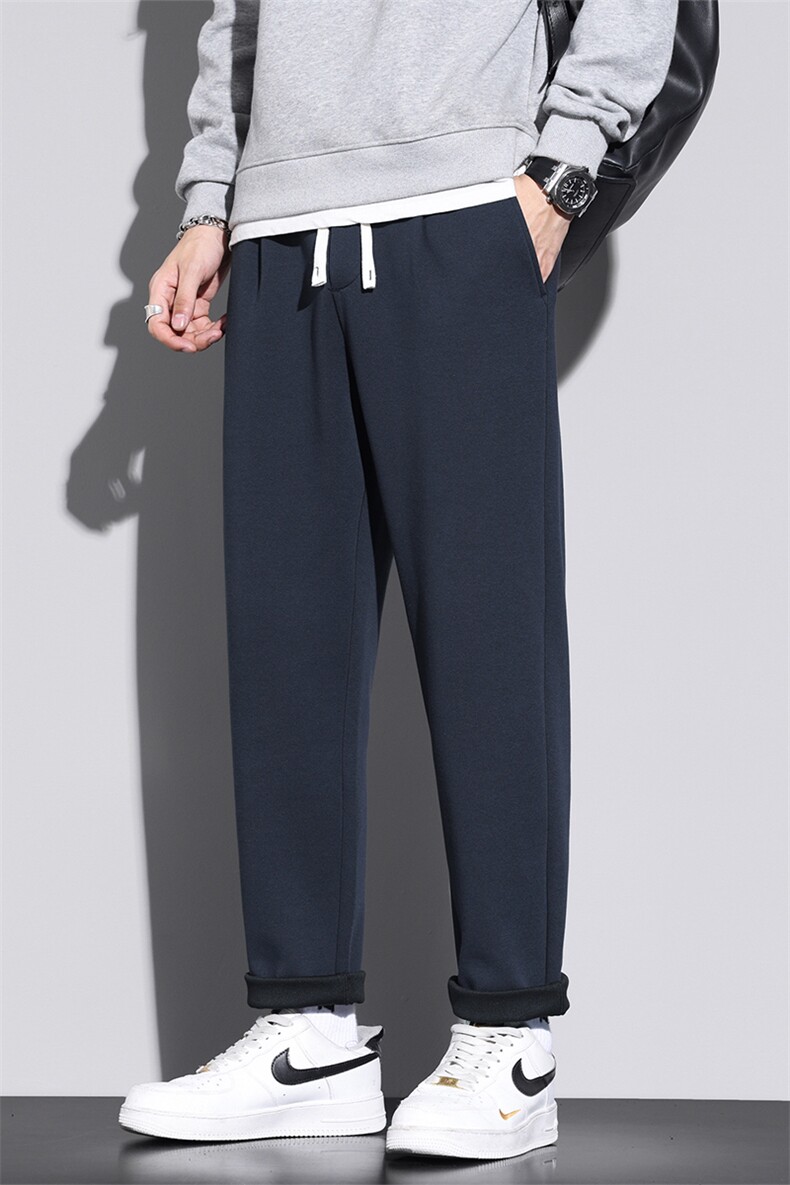 特批直筒休闲裤男新款运动宽松锥形卫裤百搭裤子J830-P40/加绒P50,男装休闲裤,星座509