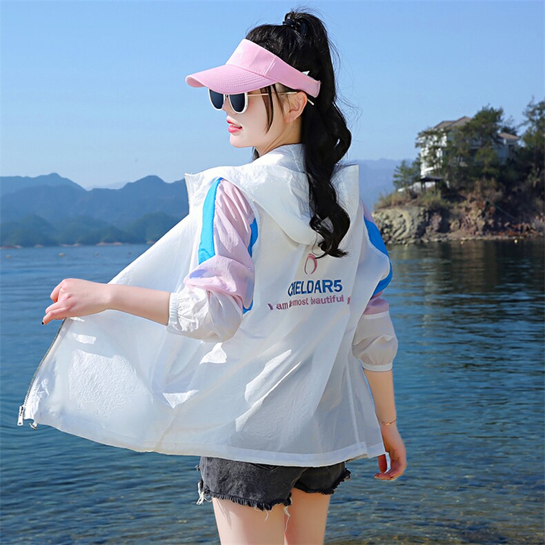 户外防晒衣女2023夏季新款女款透气轻薄运动沙滩防晒服薄款外套衫,女装防晒衣,浙宝281