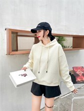 泡泡带帽卫衣，女装卫衣/绒衫，E·贝空间