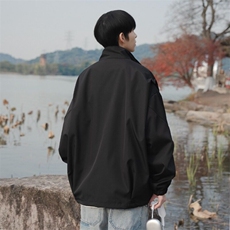 日系复古日潮少年男装春秋立领插肩休闲情侣夹克拉链外套697-P61，男装夹克，星座1109-3