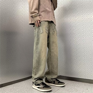 牛仔裤男秋季潮大码休闲裤子高街B8139P40
