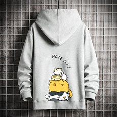 KS21090-P38连帽开衫卫衣男运动外套大码班服网格挂拍，男装卫衣，电商A040A