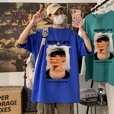 DX17213-P20纯棉短袖t恤男大码半袖打底衫宽松体恤衫海报风，男装T恤，电商A040