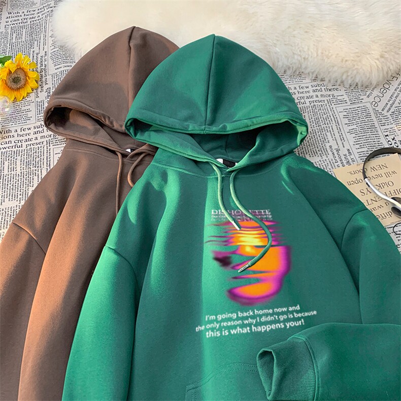 克苏鲁科技印花LOGO男女情侣潮牌连帽卫衣,男装卫衣,星座310A-4