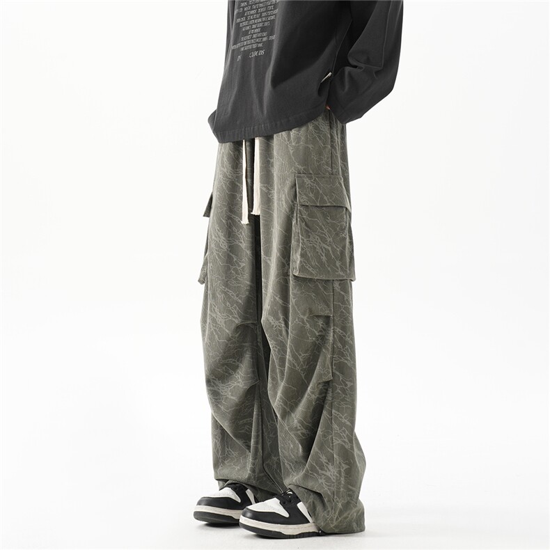 秋季灯芯绒满印伞兵休闲裤无影墙XZ604-KG81-特P40控78，男装休闲裤，星座604