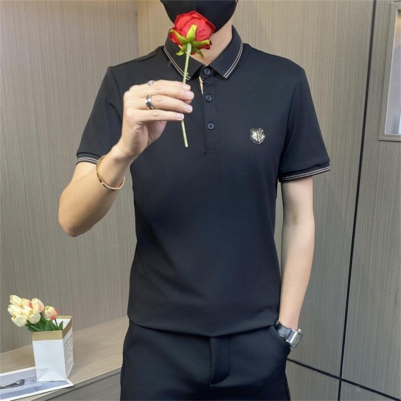 PL048-特P40控65夏季短袖polo衫男潮牌ins翻领半袖T恤夏装半截袖，男装Polo衫，电商D310B-1