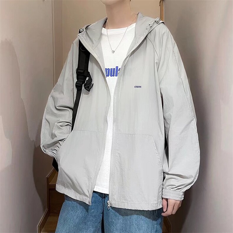 夏季薄款防晒衣男士学生韩版宽松休闲透气夹克外套防晒服F28,男装防晒衣,星座1116A-1（原606A）