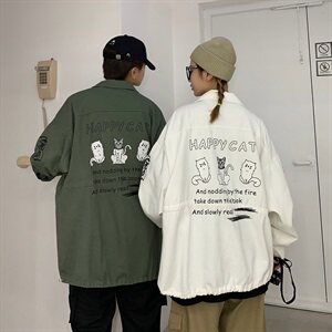 1702-S608-加厚单88男装情侣新款港风外套夹克款m,图片