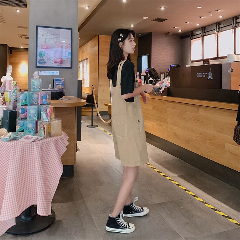 背带裤女2021夏新款韩版宽松显瘦薄款阔腿裤套装小个子,女装套装/套裙,雅佳俏