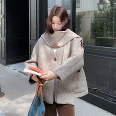新款70羊毛短款大衣2C123-Z1008-P230-K345，女装毛呢外套，2C123