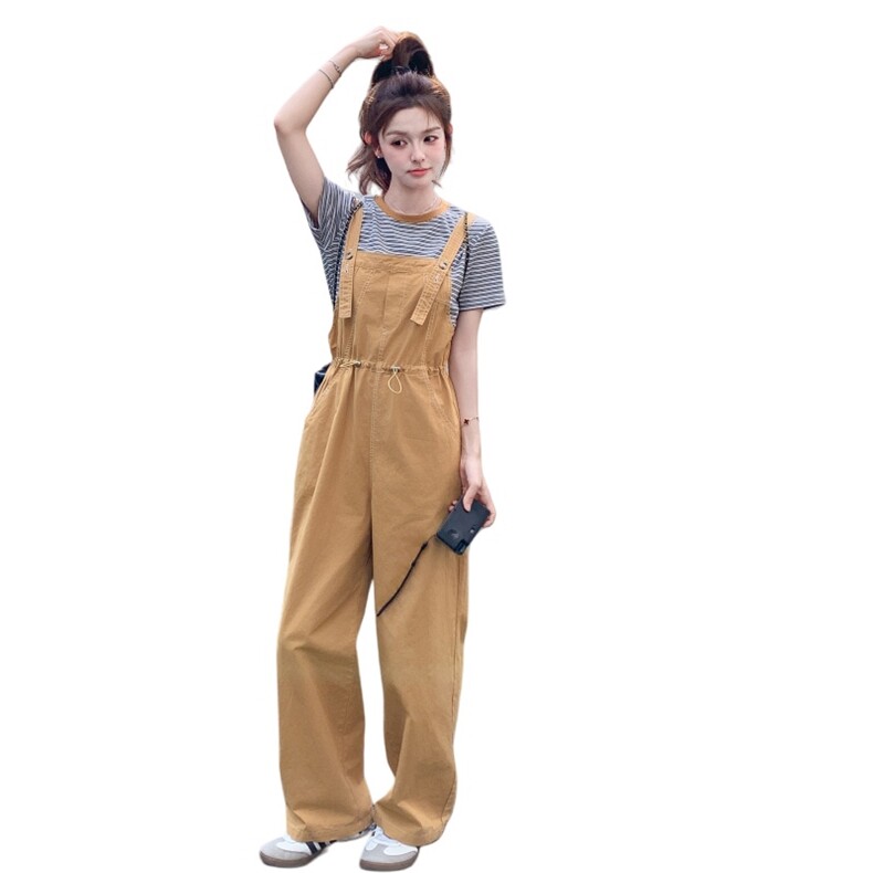 现货新款背带裤加条纹T套装P145-K198,女装套装/套裙,2C299