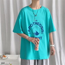 转化8%！2021夏季男士纯棉短袖T恤宽松学生半袖体恤衫T2156P25，男装T恤，电商B220