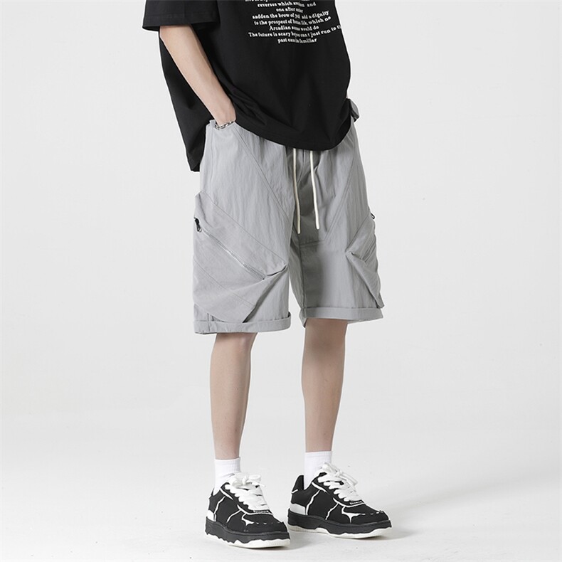 高品质潮流大口袋休闲短裤宽松大码五分裤A161-D9207-P45,男装休闲裤,电商A161