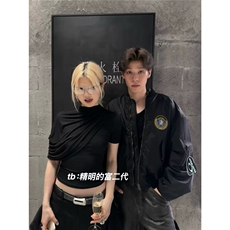 冬季棉服男短款机能工装外套刺绣潮设计感拉链夹棉棉服，男装棉衣，星座1210-1