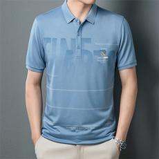 AD9126钱塘2020-3短袖t恤男装夏季高端翻领上衣T恤P53，男装T恤，钱塘207-3