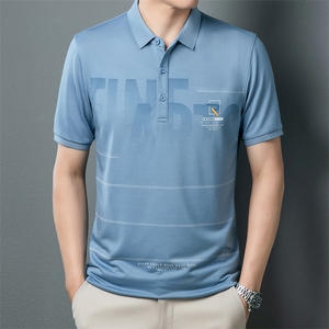 AD9126钱塘2020-3短袖t恤男装夏季高端翻领上衣T恤P53,浅色格子衬衫如何搭配图片